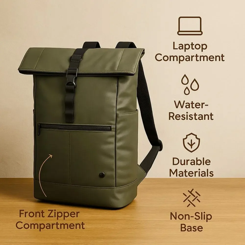 Outdoor Gear Backpack Roll Top Water Resistant Green Hiking Hunting Large Bag L
